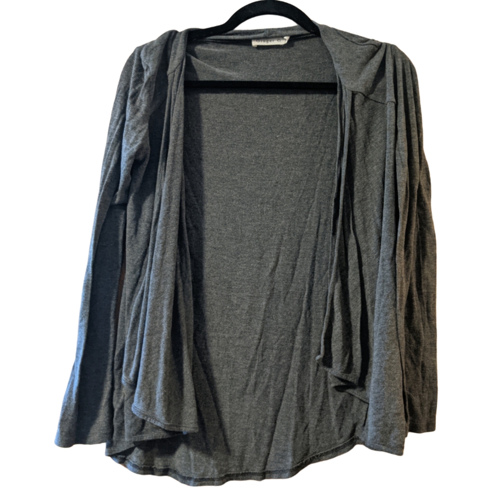 Ginger G Charcoal Drape Cardigan